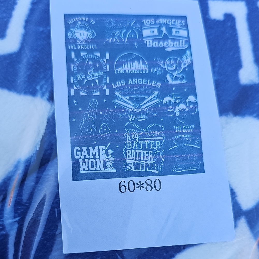 Los Angeles Baseball Themed Blanket